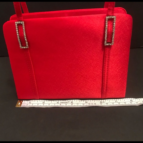 Bright Red Evening Purse - Picture 7 of 9